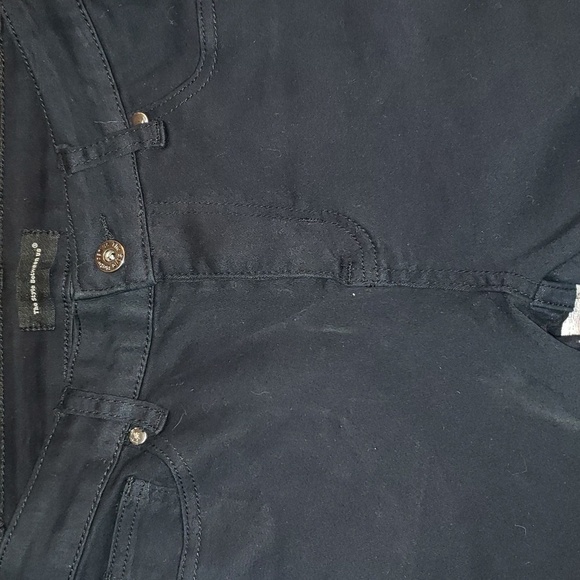 The Style Between Us black stretch denim with bias stripes - Picture 4 of 7